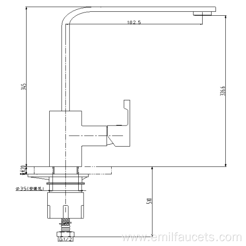 Single hole antique brass kitchen faucet water tap